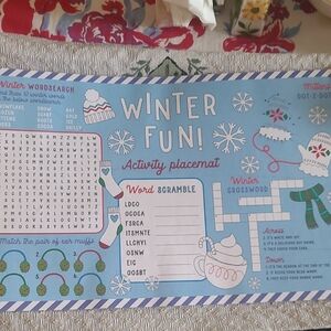 Winter Fun! Activity Placemat - Only 2 Used